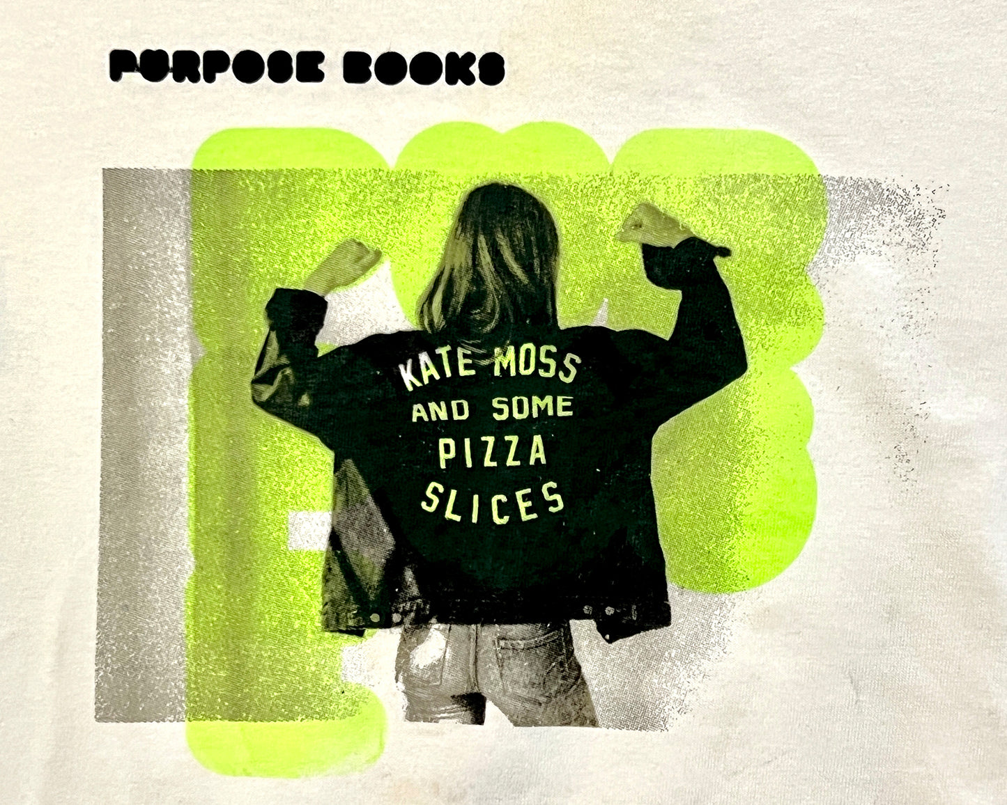 KATE MOSS AND SOME PIZZA SLICES t shirt