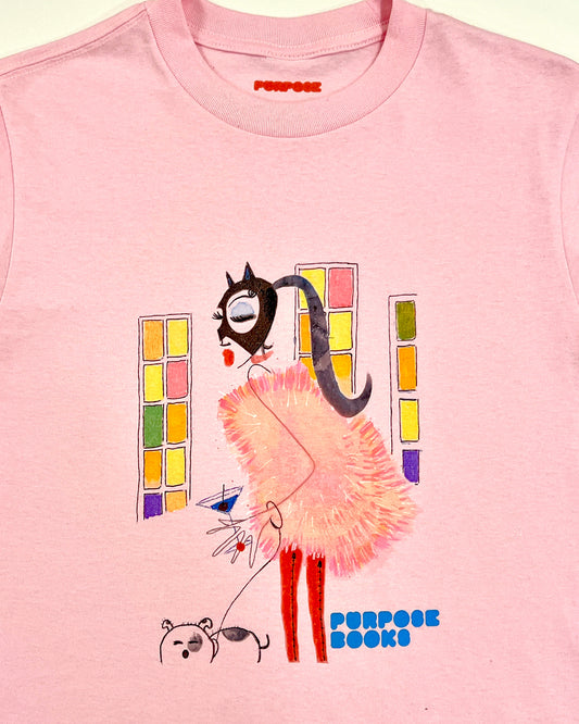 PURPOSE.LETS GO OUT t shirt hand drawn 1 OF 1