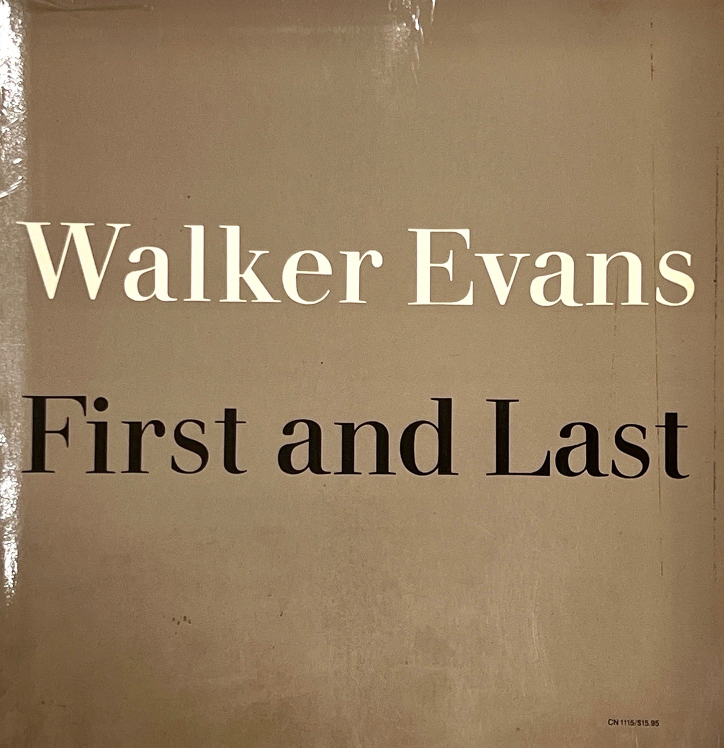 WALKER EVANS FIRST AND LAST FIRST EDITION 1978 softcover