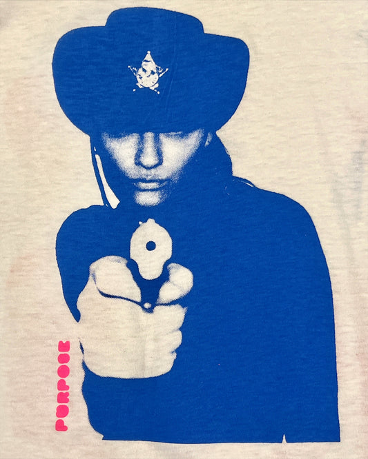 PURPOSE BLUE SHERIFF ON VINTAGE HANES 1 OF 1 ONLY