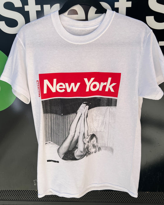 TOURIST T SHIRT REPURPOSED WITH SUNSET BLVD EDITION OF 1 SMALL