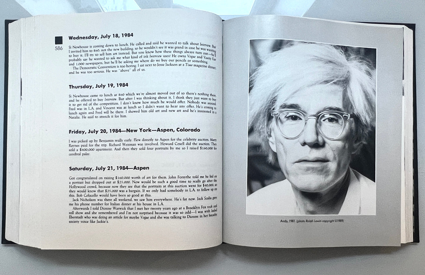 ANDY WARHOL DIARIES FIRST EDITION FIRST PRINTING
