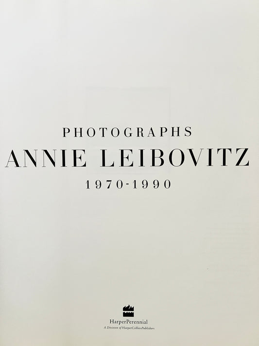 PHOTOGRAPHS 1970-1990 .ANNIE LEIBOVITCH hardcover