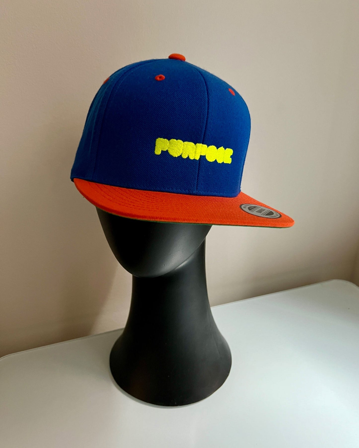 PURPOSE.BLUE AND ORANGE SNAPBACK HAT